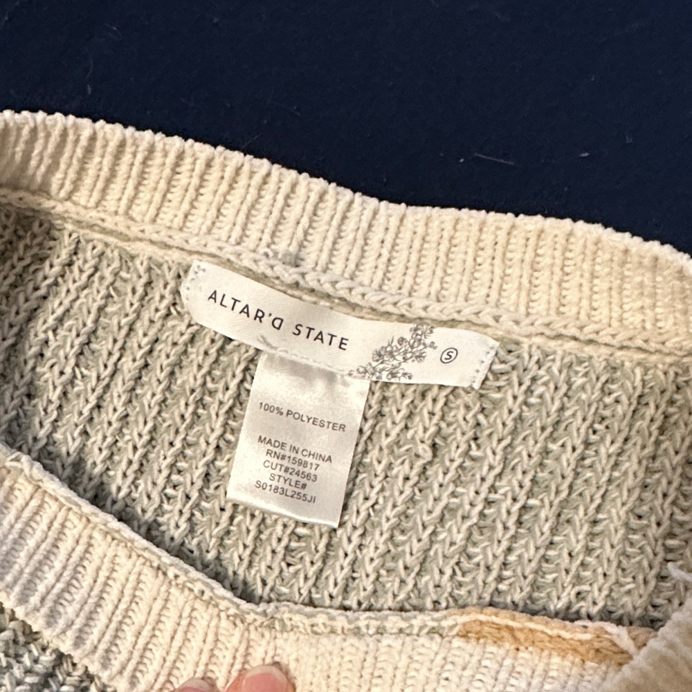 Altar'd State Multicolor Patchwork Sweater - image 2